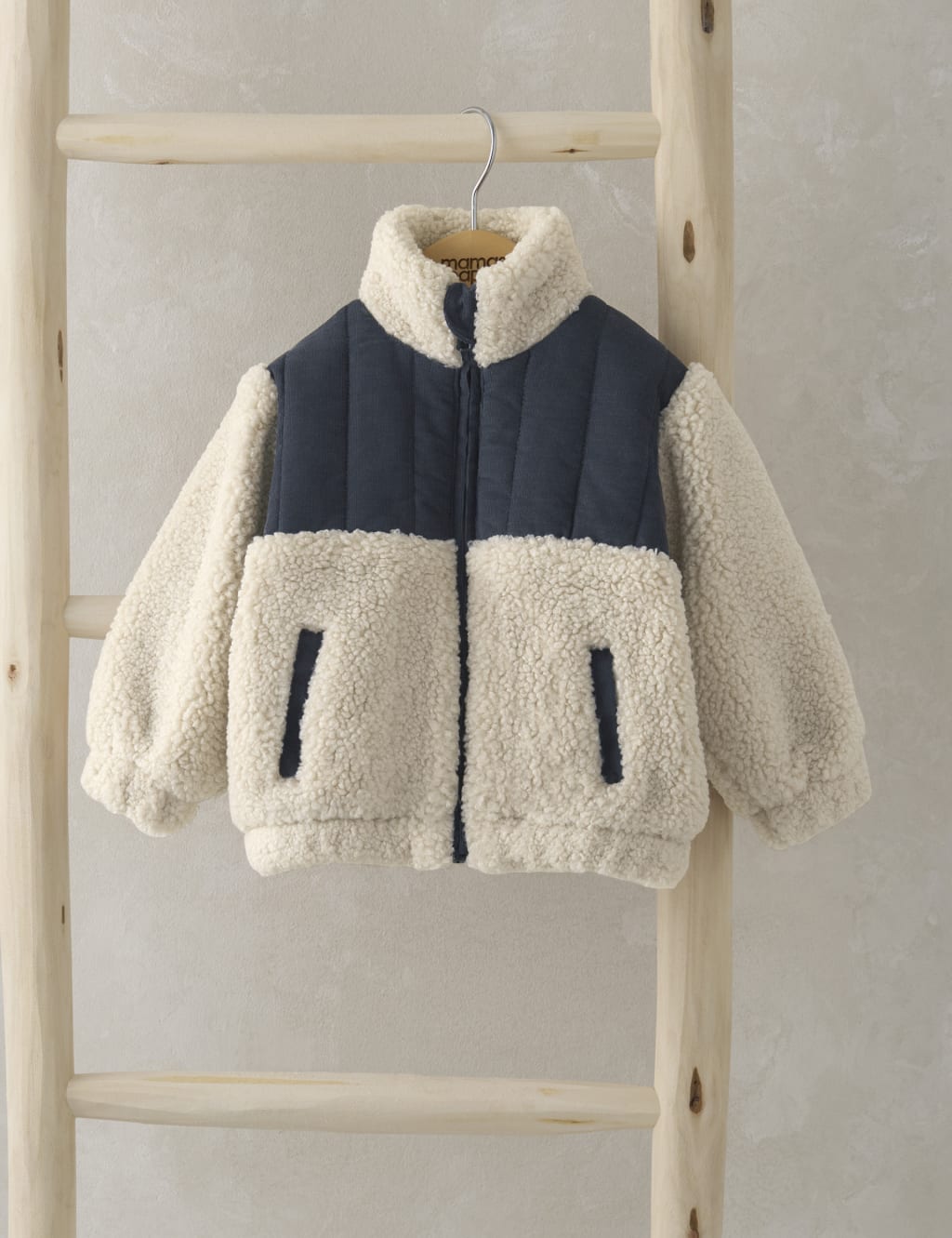 Borg Quilted Zip Jacket (3 Mths-3 Yrs) 1 of 2