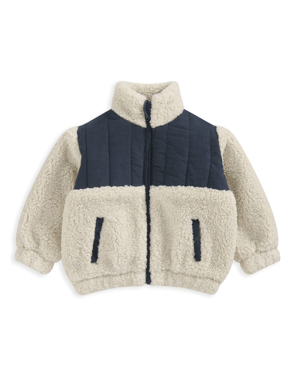 Borg Quilted Zip Jacket (3 Mths-3 Yrs) 2 of 2