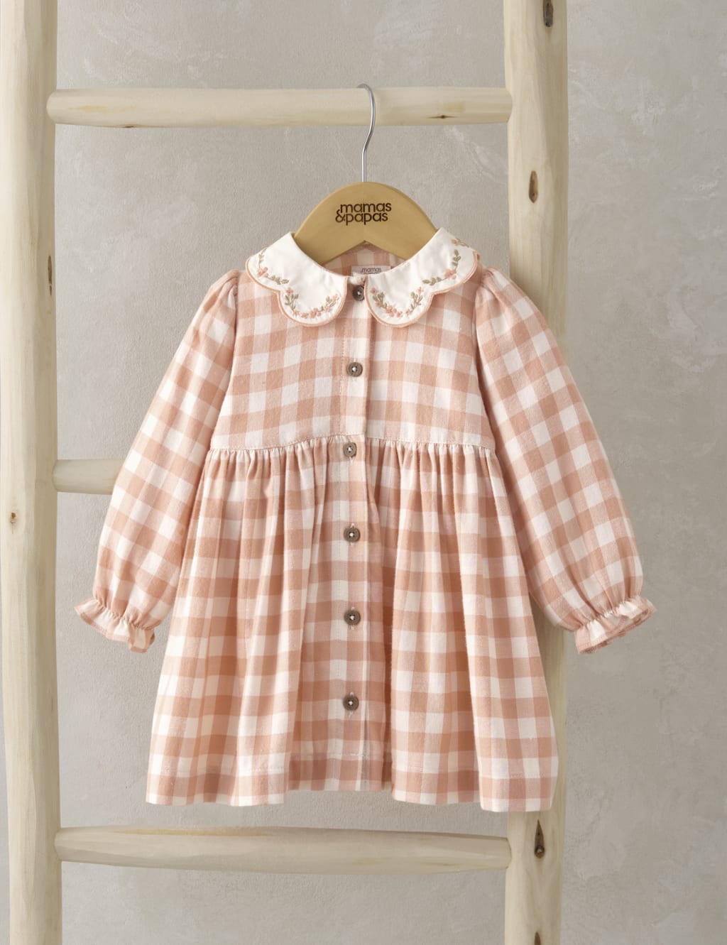 Pure Cotton Gingham Dress (0-3 Yrs) 1 of 3