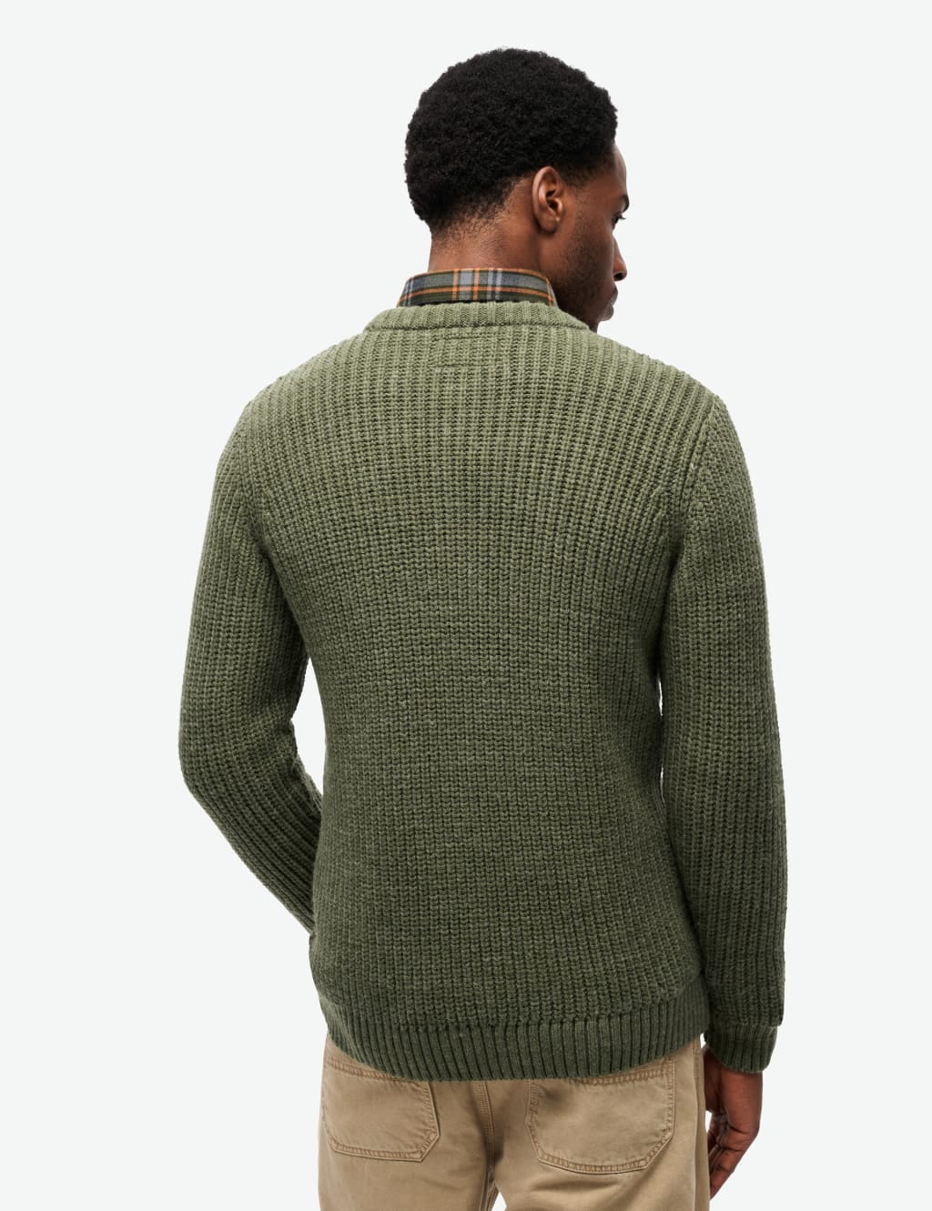 Wool Blend Cable Crew Neck Jumper 3 of 6