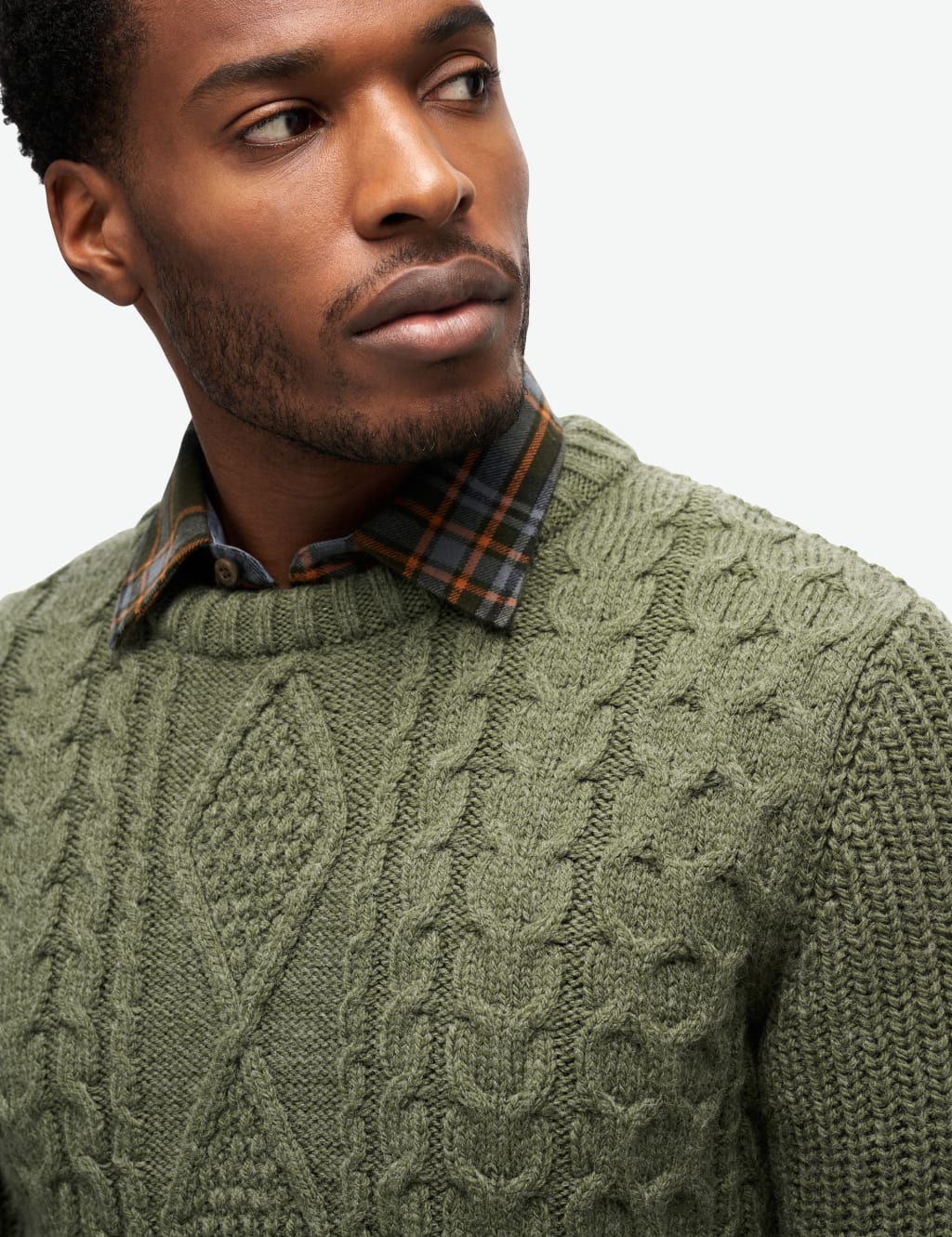 Wool Blend Cable Crew Neck Jumper 5 of 6