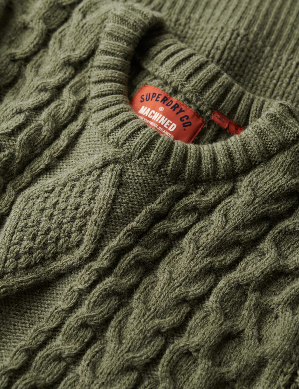 Wool Blend Cable Crew Neck Jumper Superdry M S