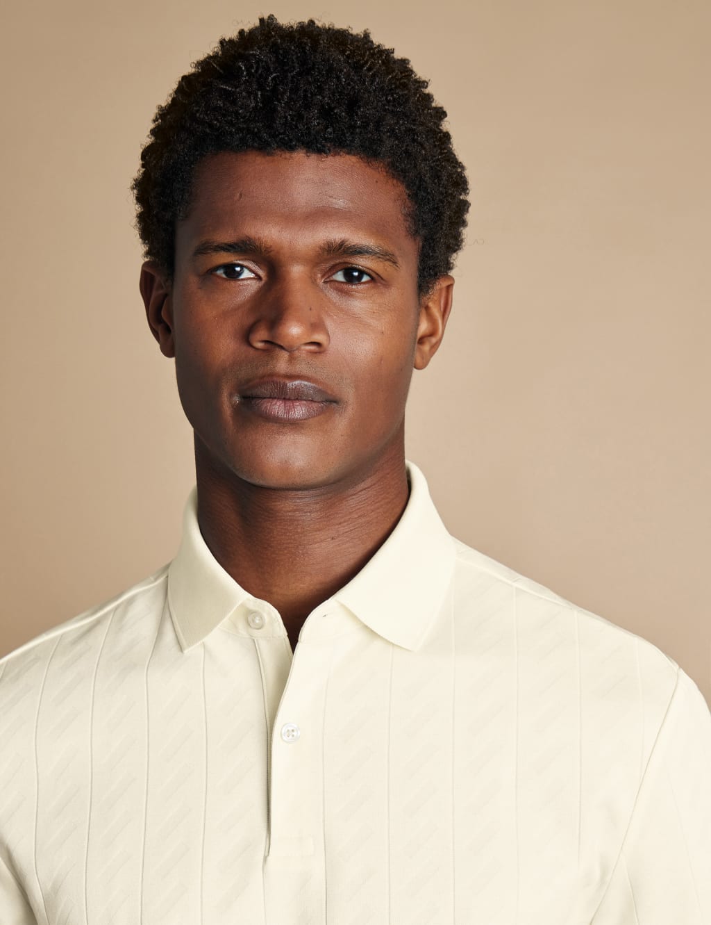 Cotton Rich Striped Textured Polo Shirt 3 of 5