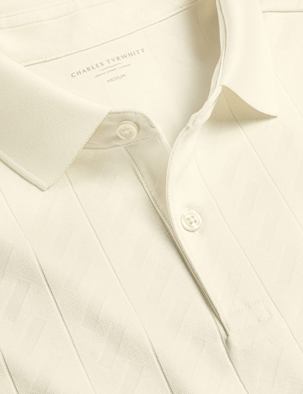 Cotton Rich Striped Textured Polo Shirt 4 of 5
