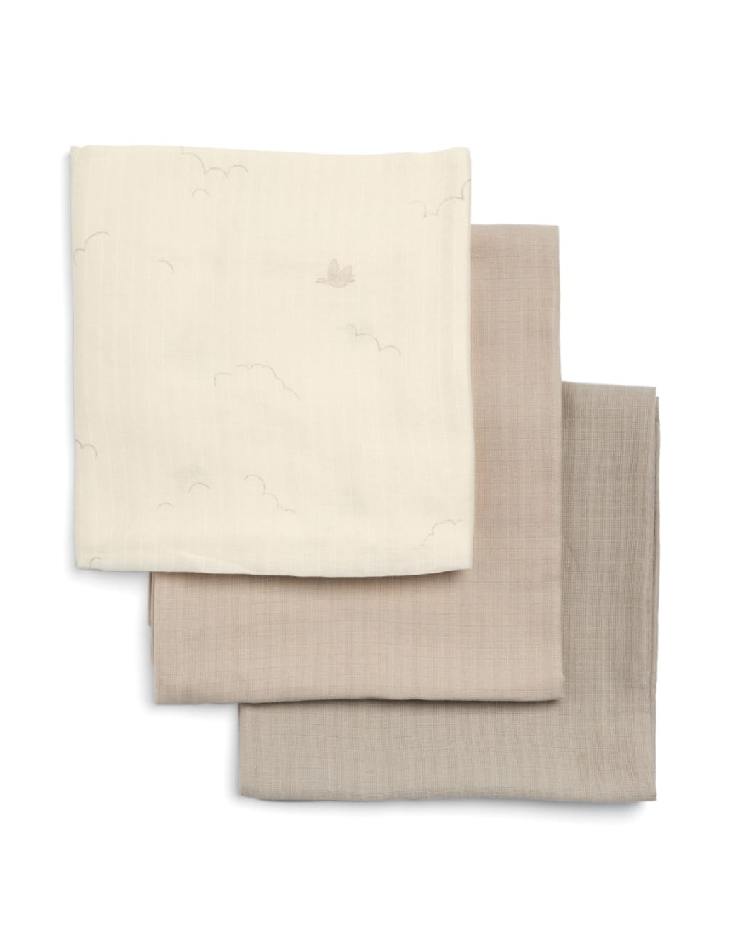 3pk Pure Cotton Muslin Squares 3 of 3
