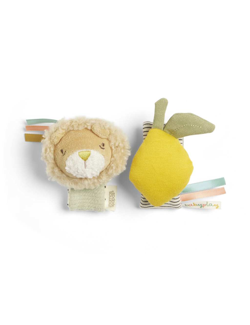 2pk Lion & Lemon Wrist Rattles (0+ Mths) 2 of 2
