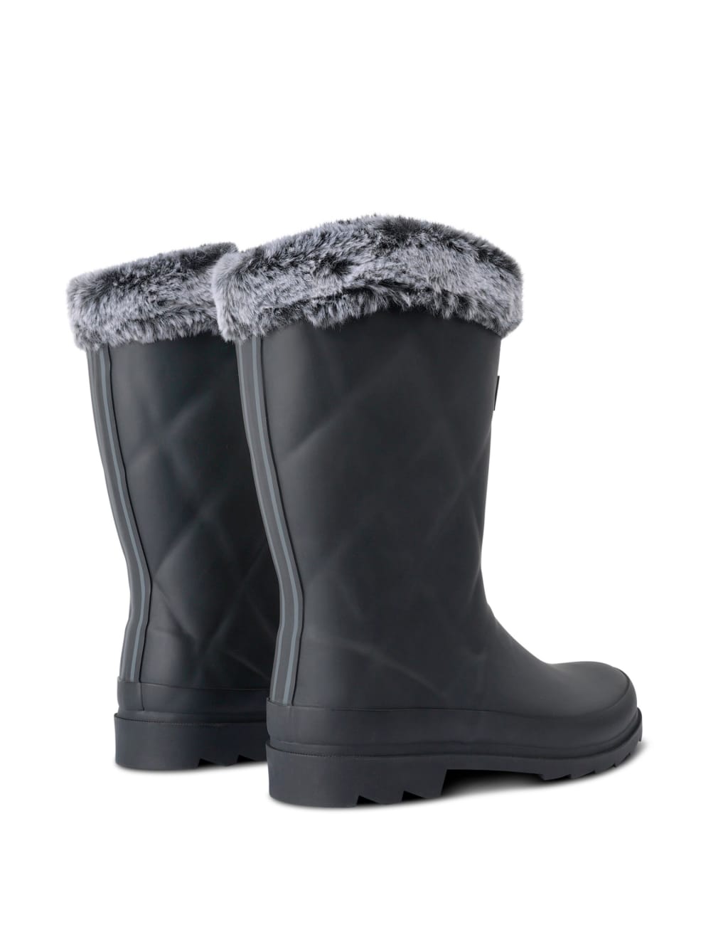Rain boots with fur trim deals