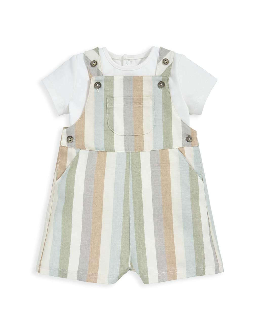 2pc Pure Cotton Striped Outfit (0-36 Mths) 3 of 5