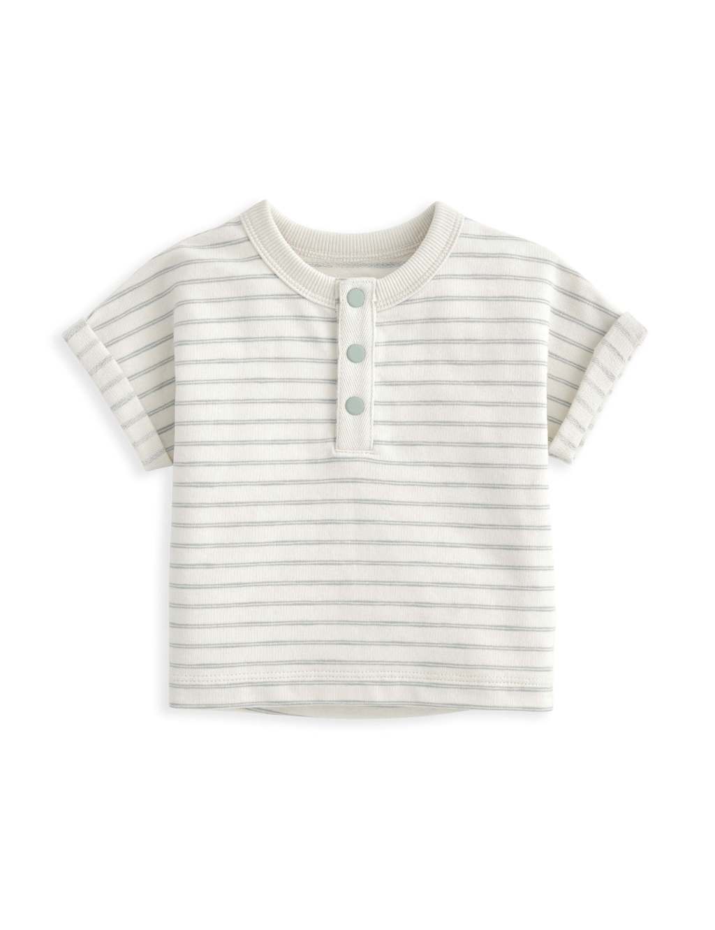 2pc Pure Cotton Striped Top & Bottom Outfit (0-3 Yrs) 3 of 4