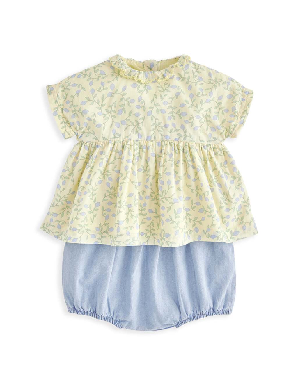2pc Pure Cotton Floral Top & Bottom Outfit (0-3 Yrs) 2 of 4