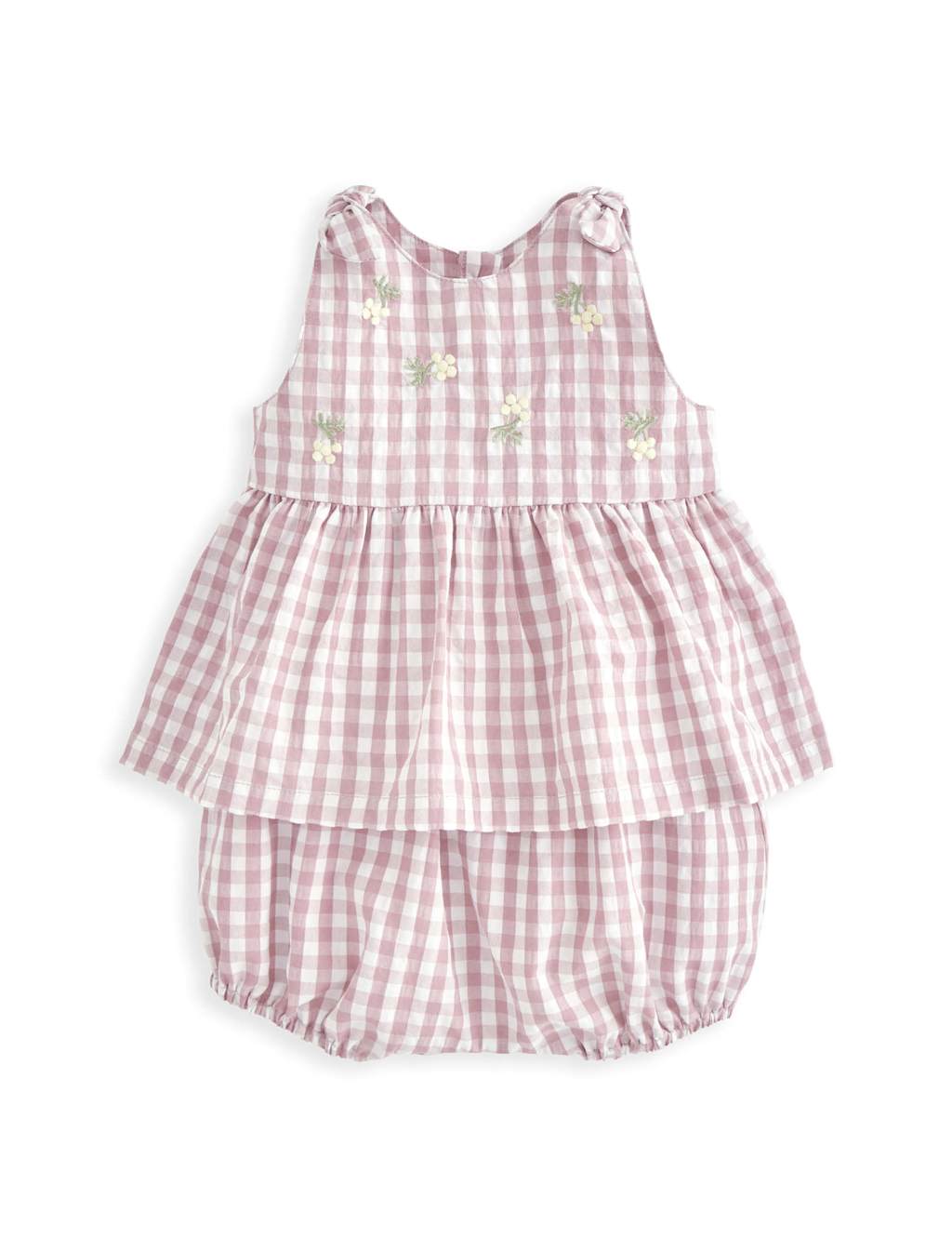 2pc Cotton Blend Check Top & Bottom Outfit (0-3 Yrs) 2 of 5