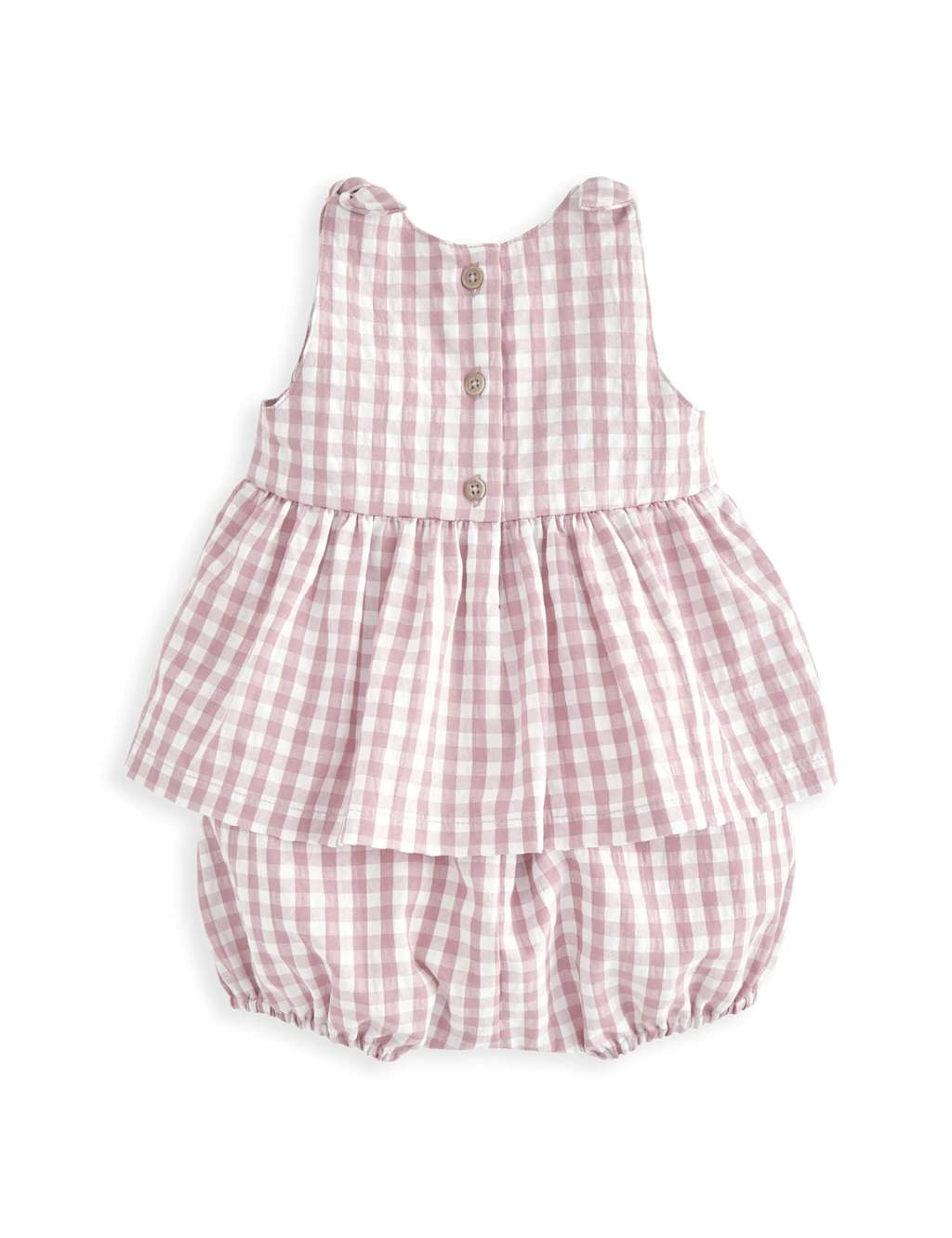 2pc Cotton Blend Check Top & Bottom Outfit (0-3 Yrs) 3 of 5