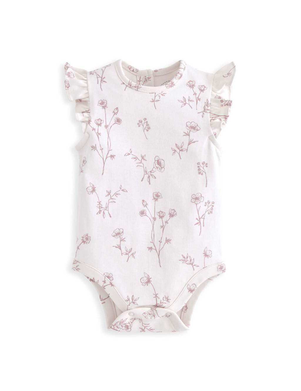3pc Pure Cotton Floral Top & Bottom Outfit (0-12 Mths) 4 of 5