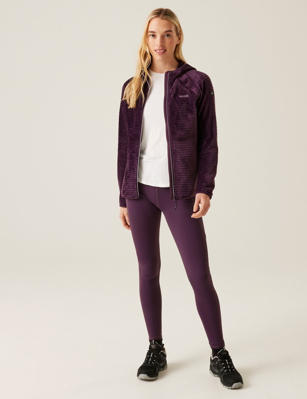 Endra Ribbed Zip Up Hooded Fleece 4 of 5