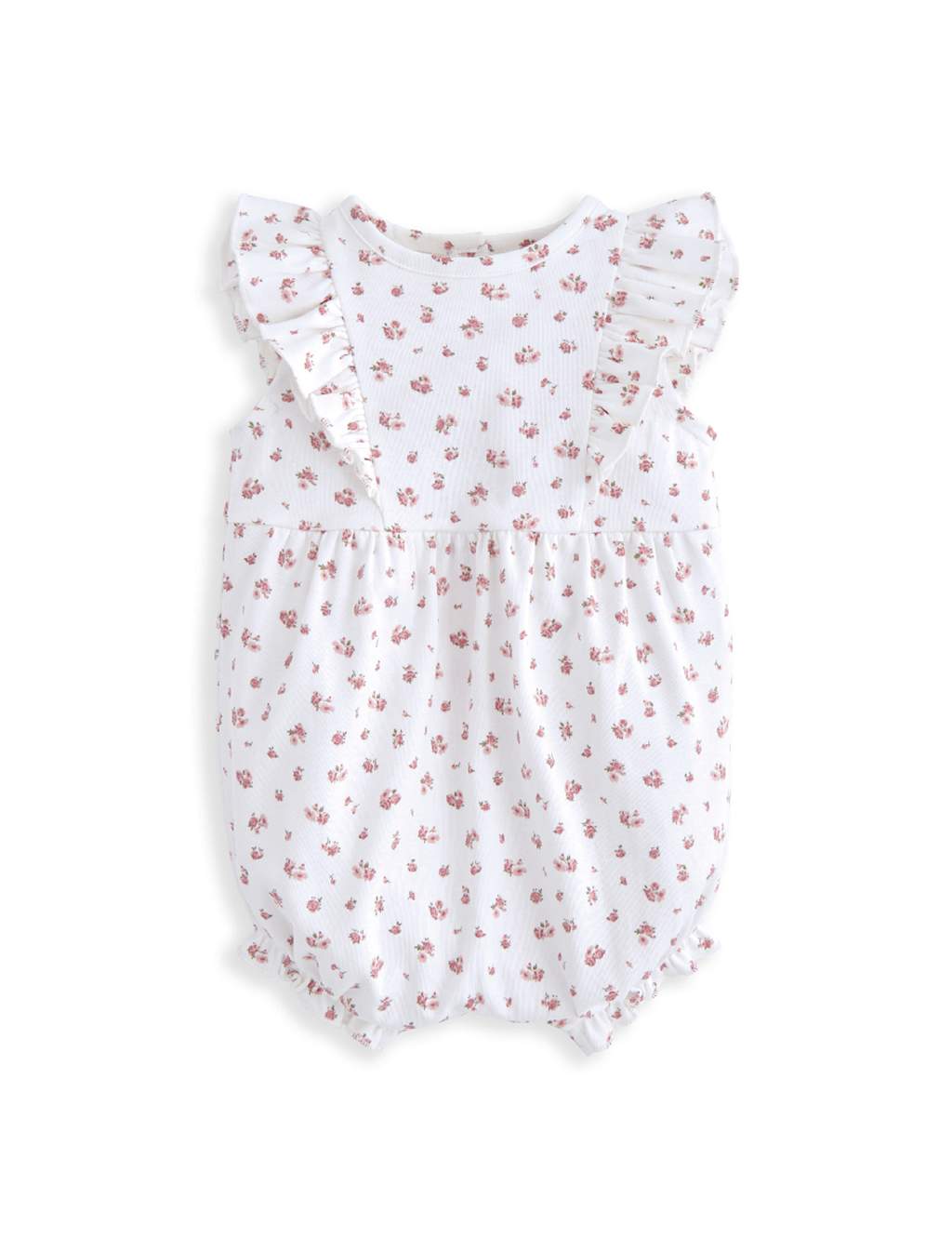 Pure Cotton Floral Frill Romper (0-12 Mths) 2 of 2