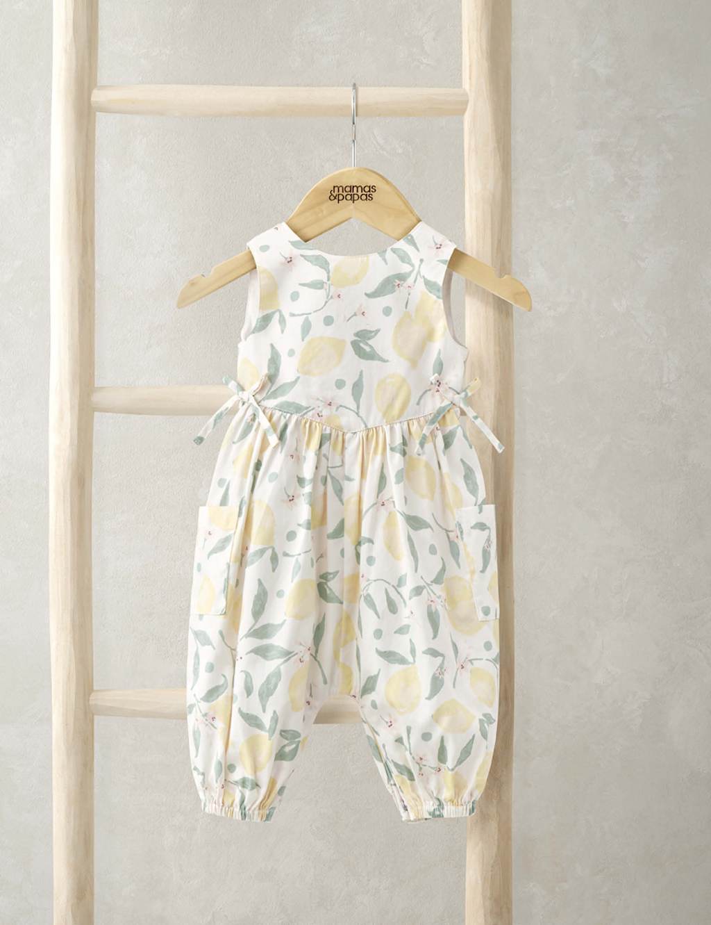 Pure Cotton Lemon Print Romper (0-3 Yrs) 1 of 3