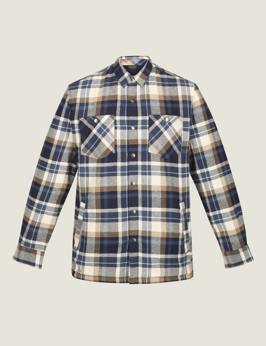 Thamos Cotton Blend Check Flannel Overshirt 2 of 7