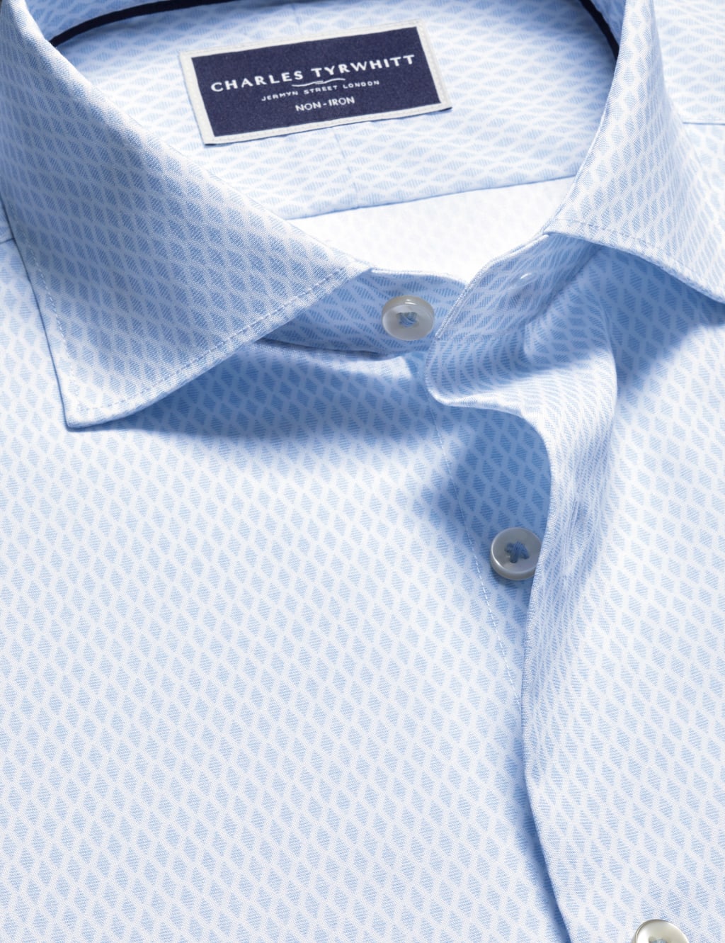 Slim Fit Non Iron Pure Cotton Diamond Shirt 5 of 6