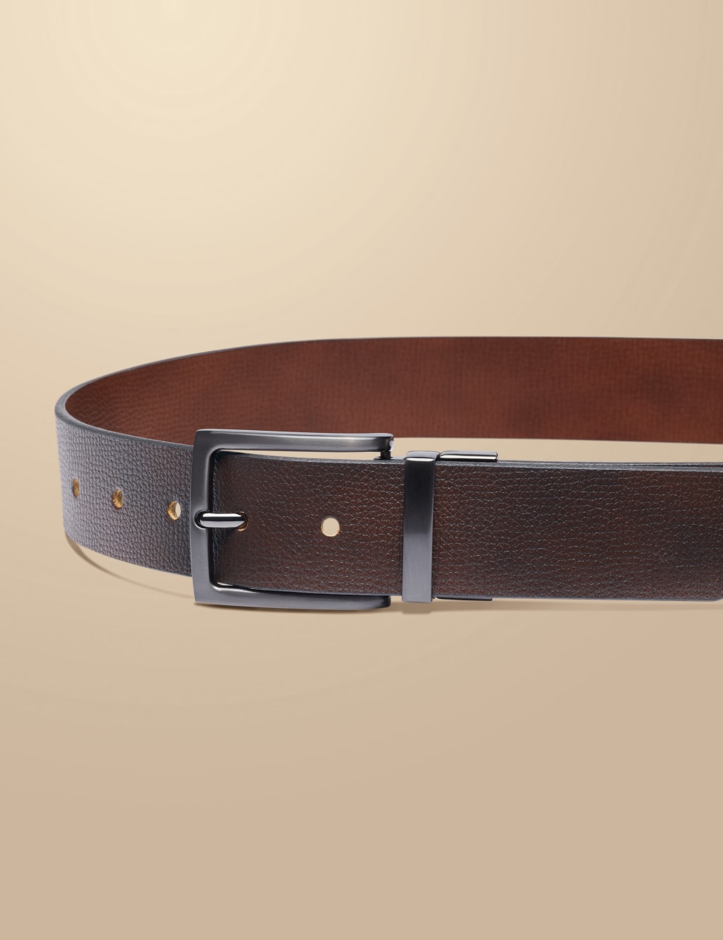 Leather Reversible Textured Belt 1 of 3