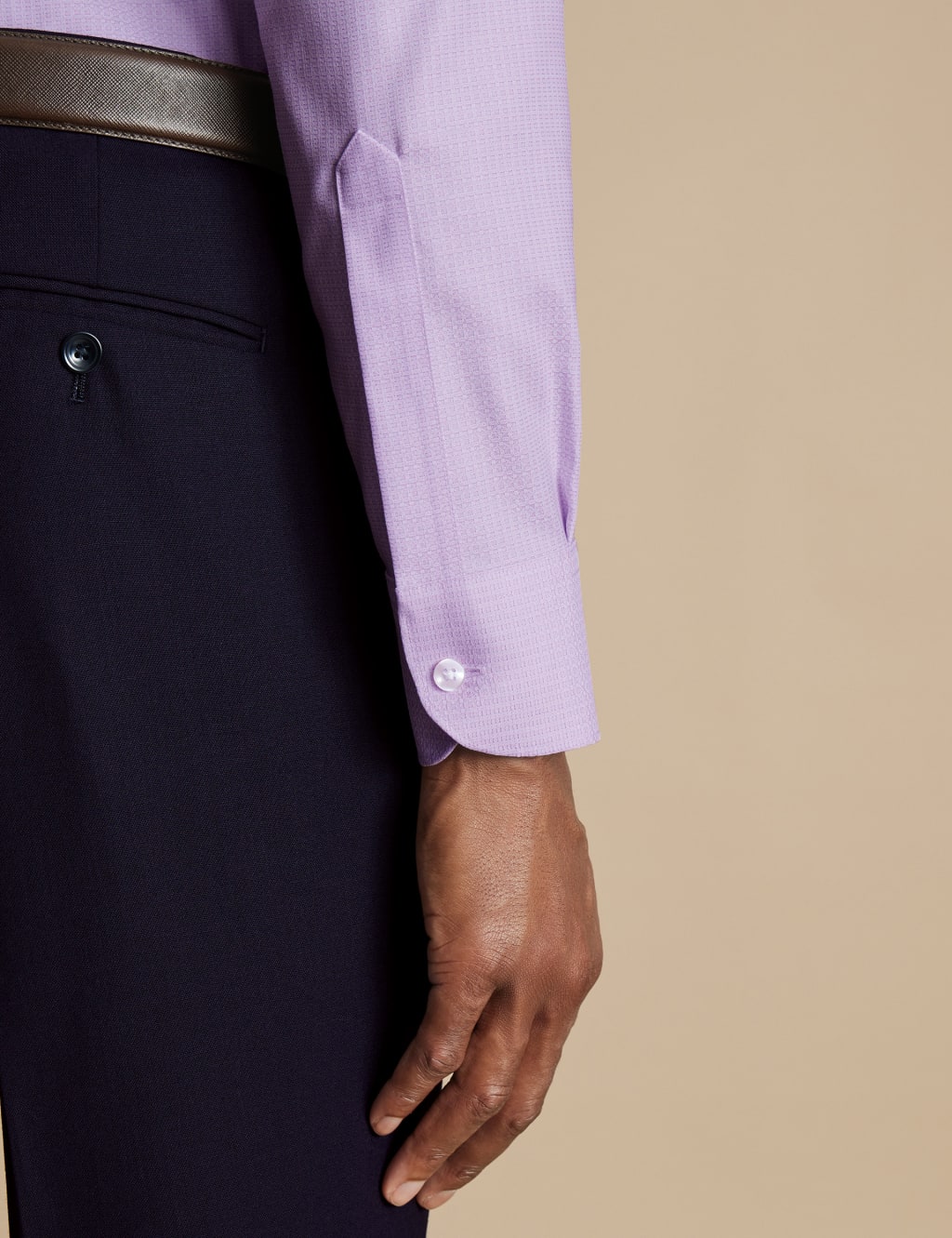 Slim Fit Non Iron Pure Cotton Textured Shirt 4 of 6