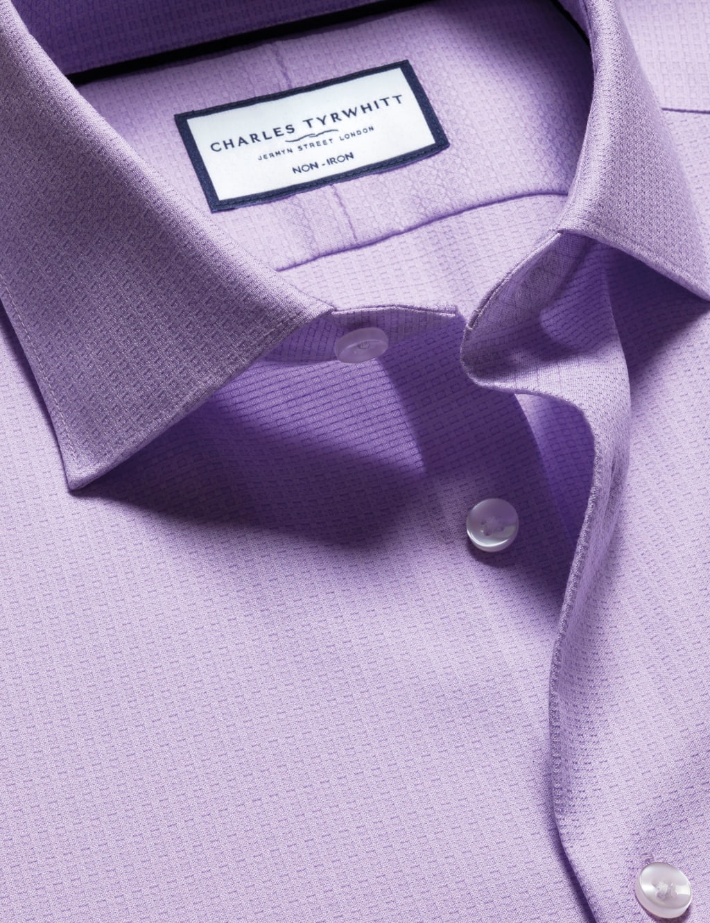 Slim Fit Non Iron Pure Cotton Textured Shirt 5 of 6