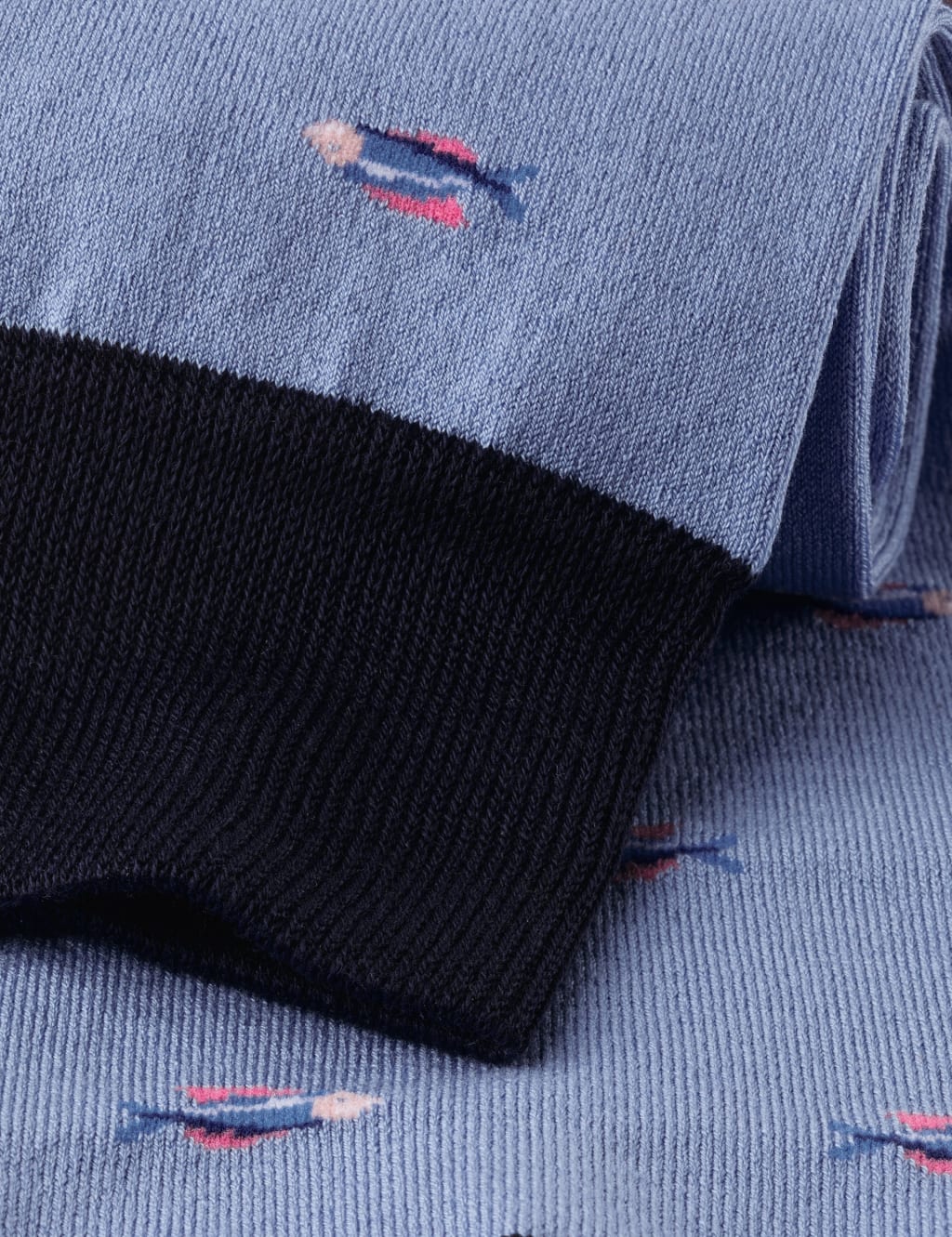 Fish Cotton Rich Socks 2 of 2