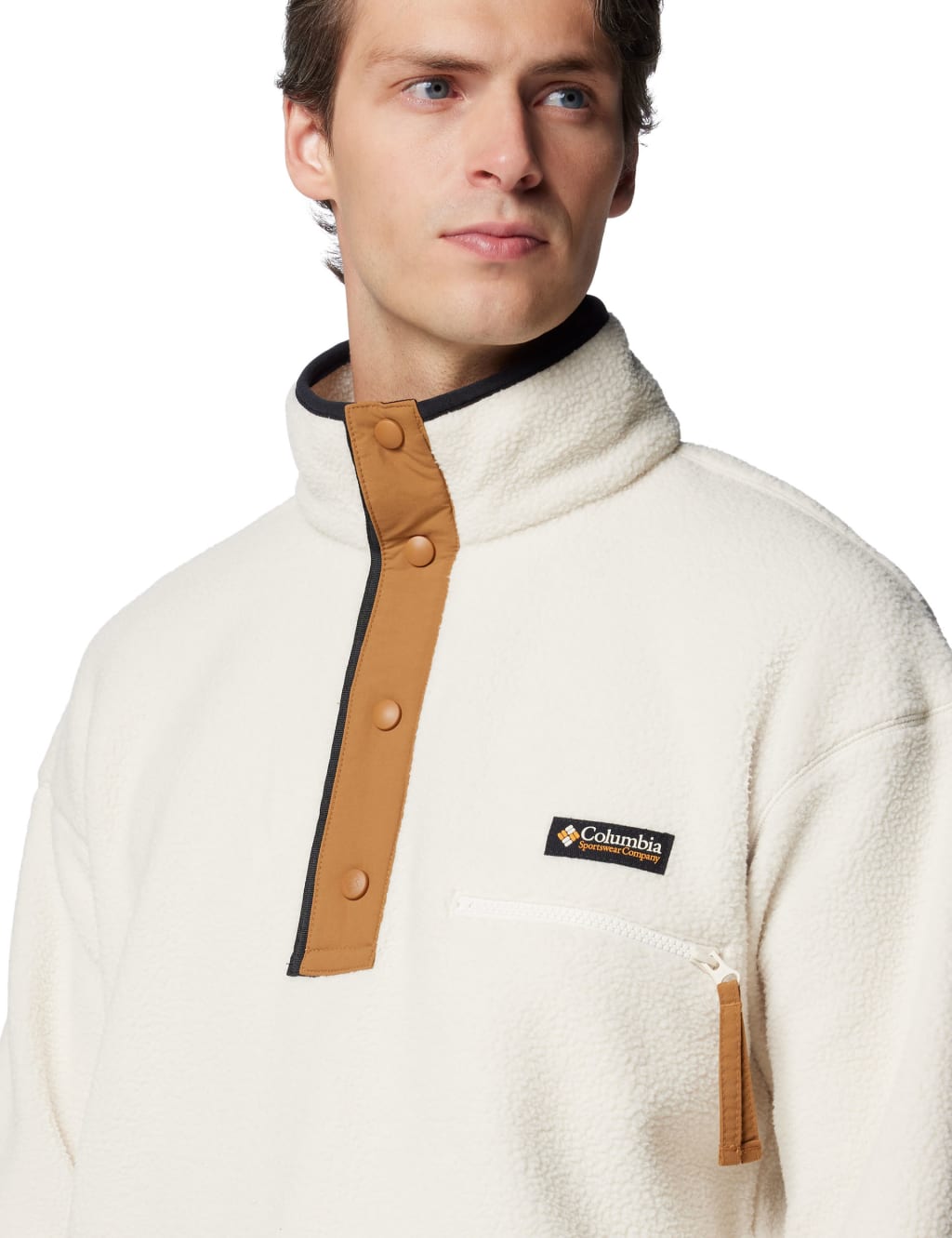 Fleece polo neck jumpers top