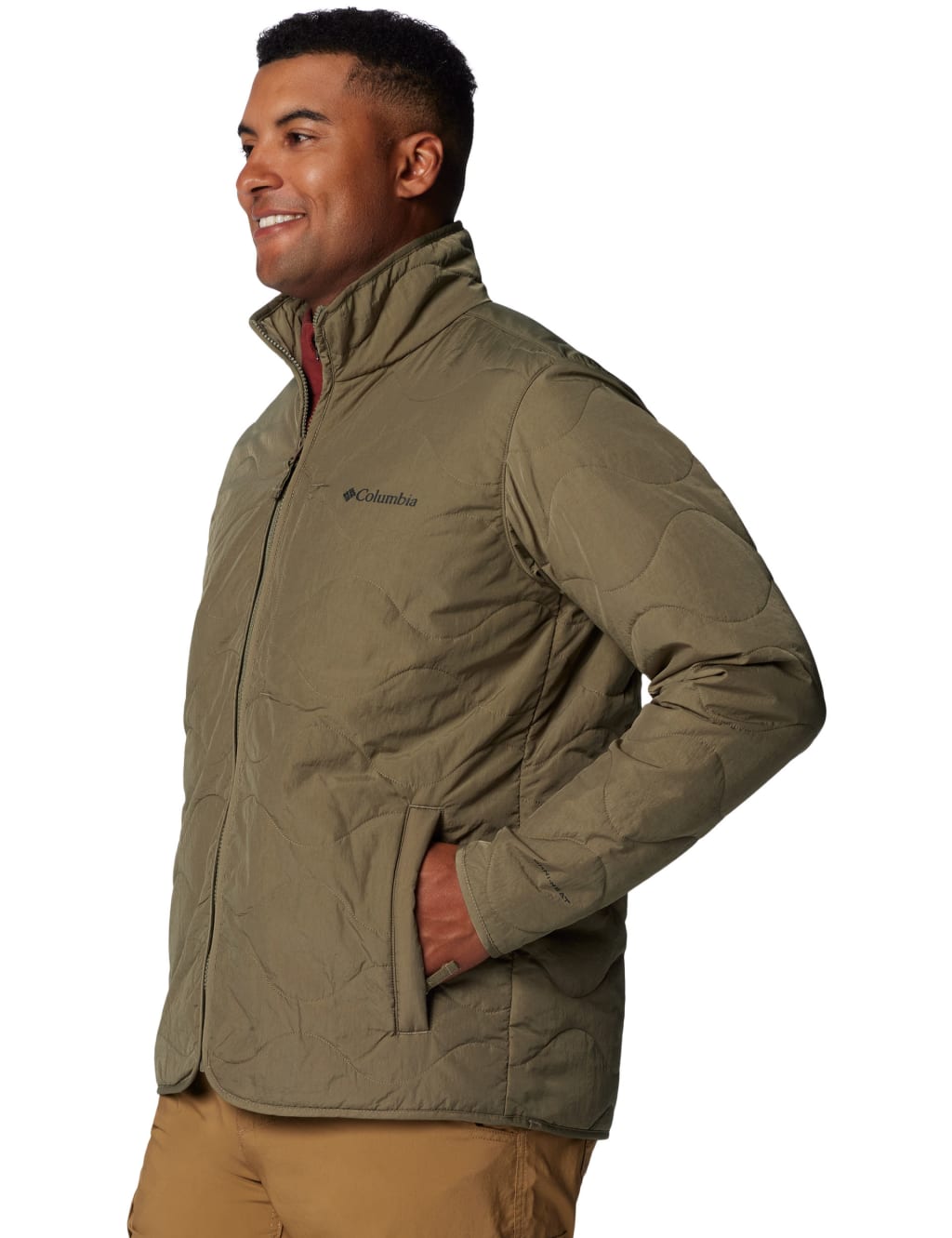 Quilted Funnel Neck Raincoat Columbia M S
