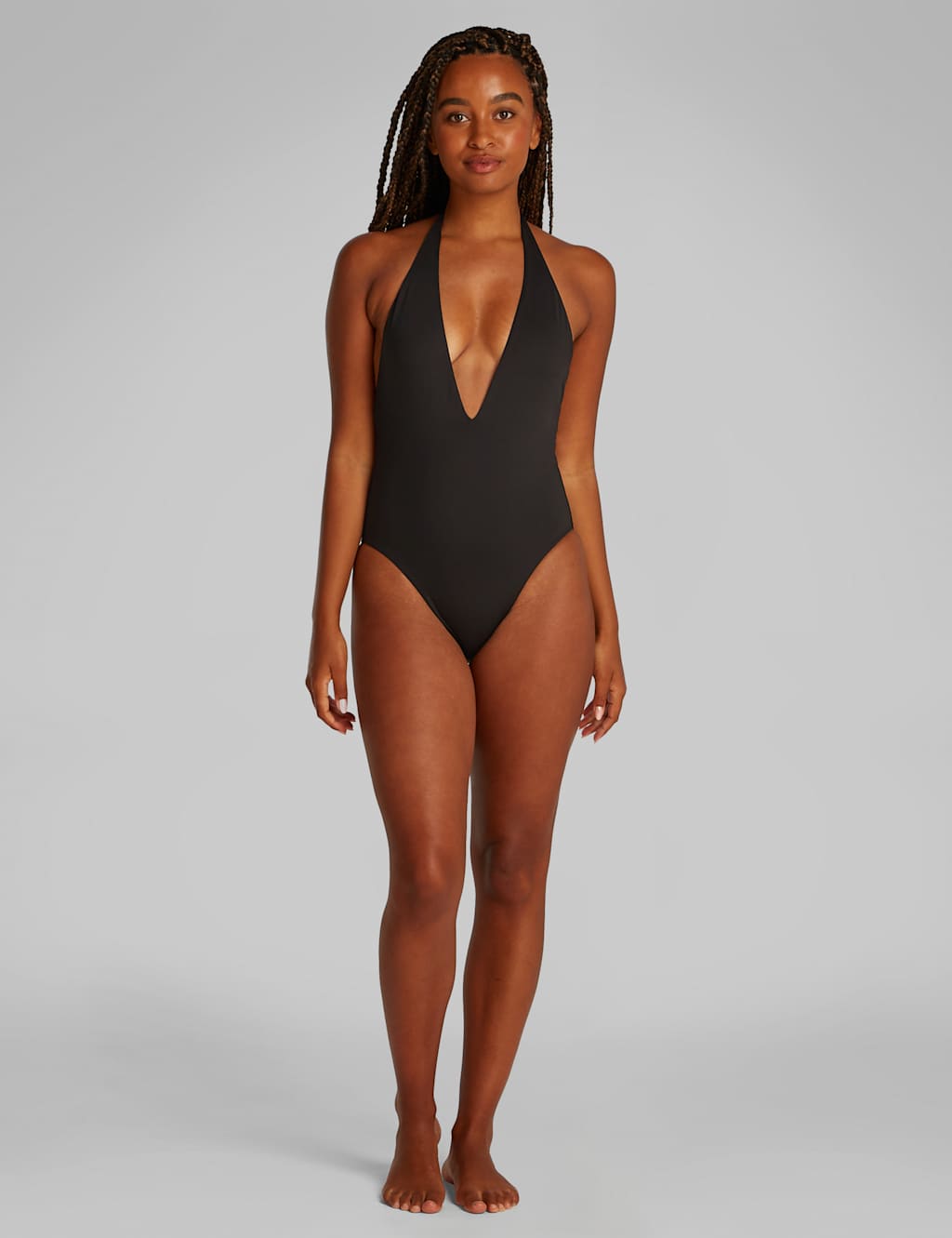 Essentials Plunge Halterneck Swimsuit 3 of 5