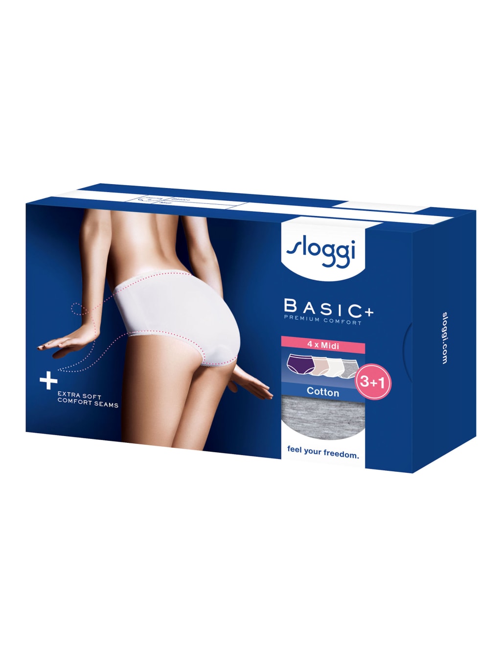 4pk Basic+ Midi Cotton Rich Knickers 6 of 6
