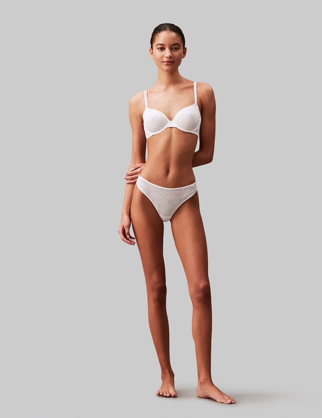 Sheer Marq Lace Demi Cup Bra A-E 2 of 9