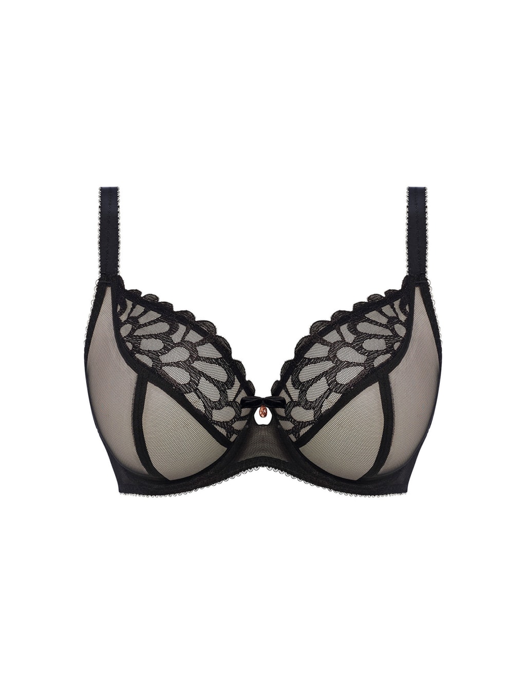 Loveland Embroidered Mesh Wired Plunge Bra 2 of 4