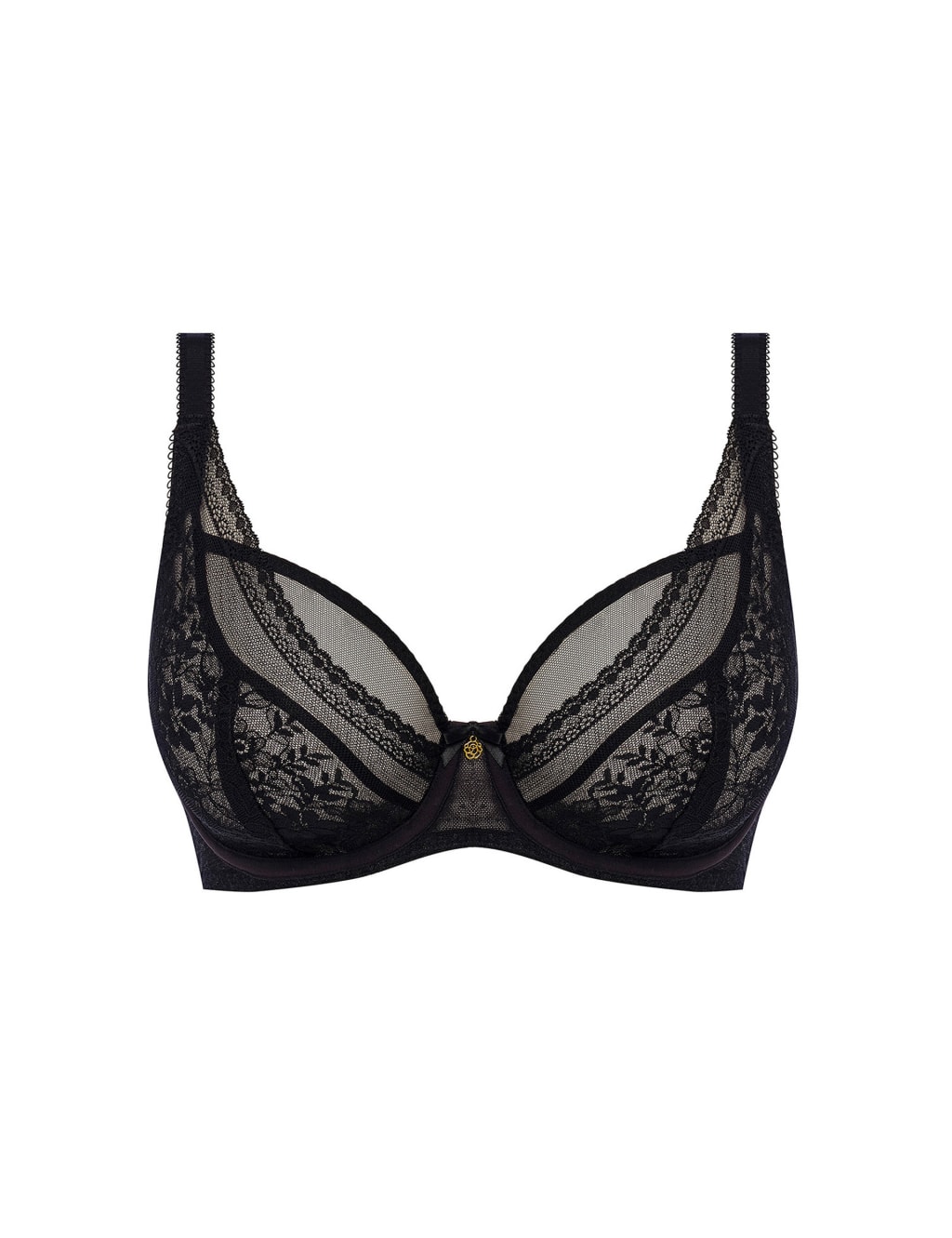 Sydnie Lace & Mesh Wired Plunge Bra (D-H) 2 of 5