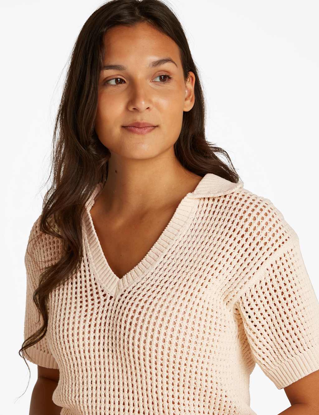 Crochet Cotton Rich Beach Cover Up Shirt 5 of 5