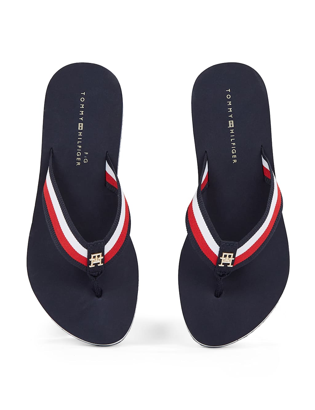Corporate Striped Wedge Toe Thong Sandals 5 of 6