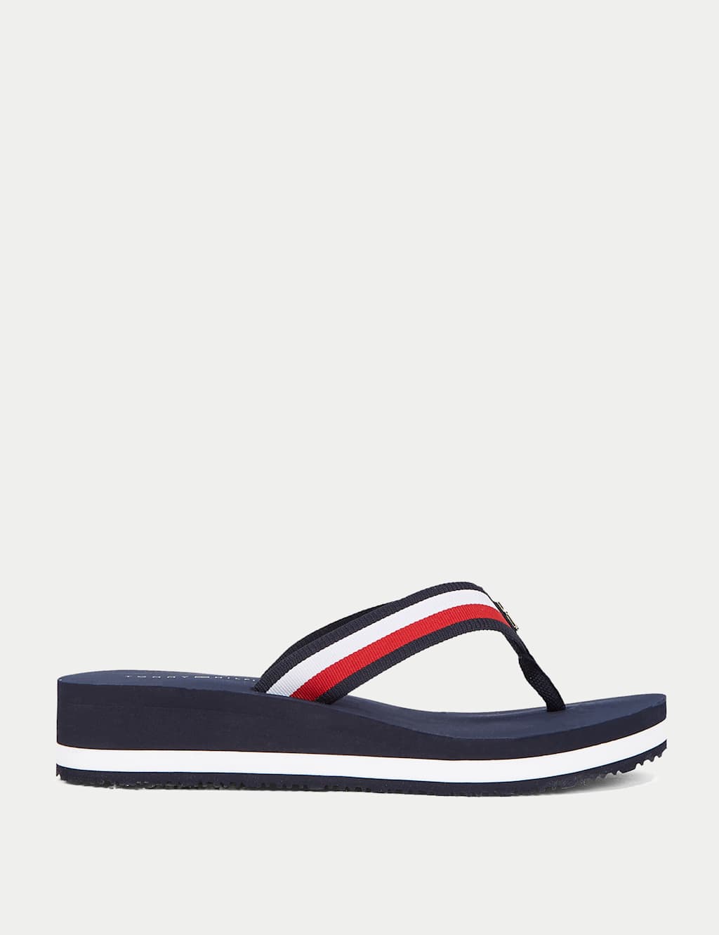 Corporate Striped Wedge Toe Thong Sandals 2 of 6