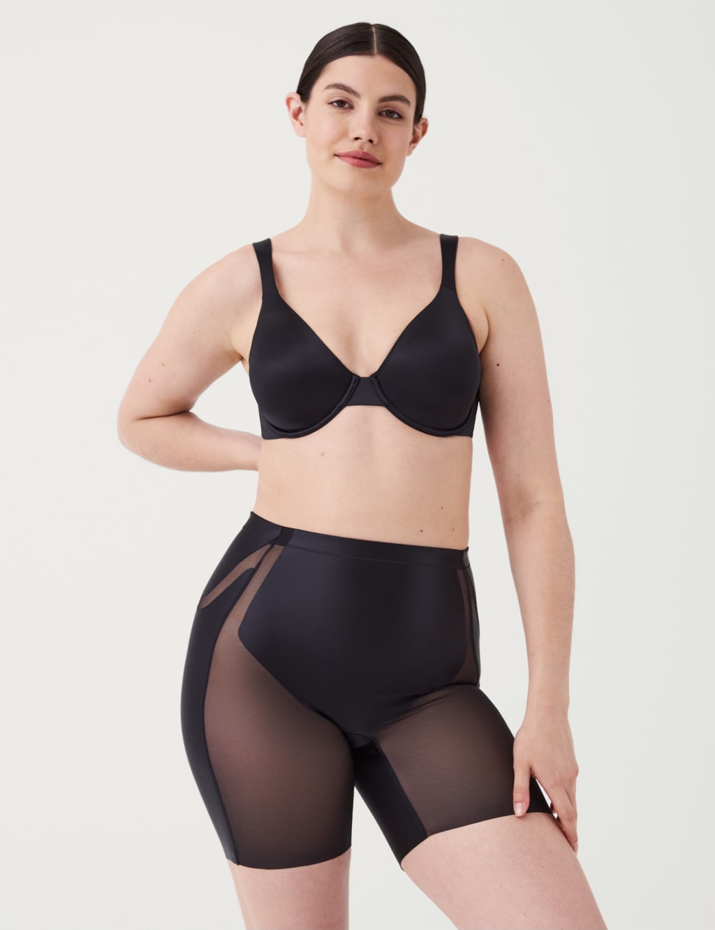 Satin Medium Control Shaping Shorts 1 of 4