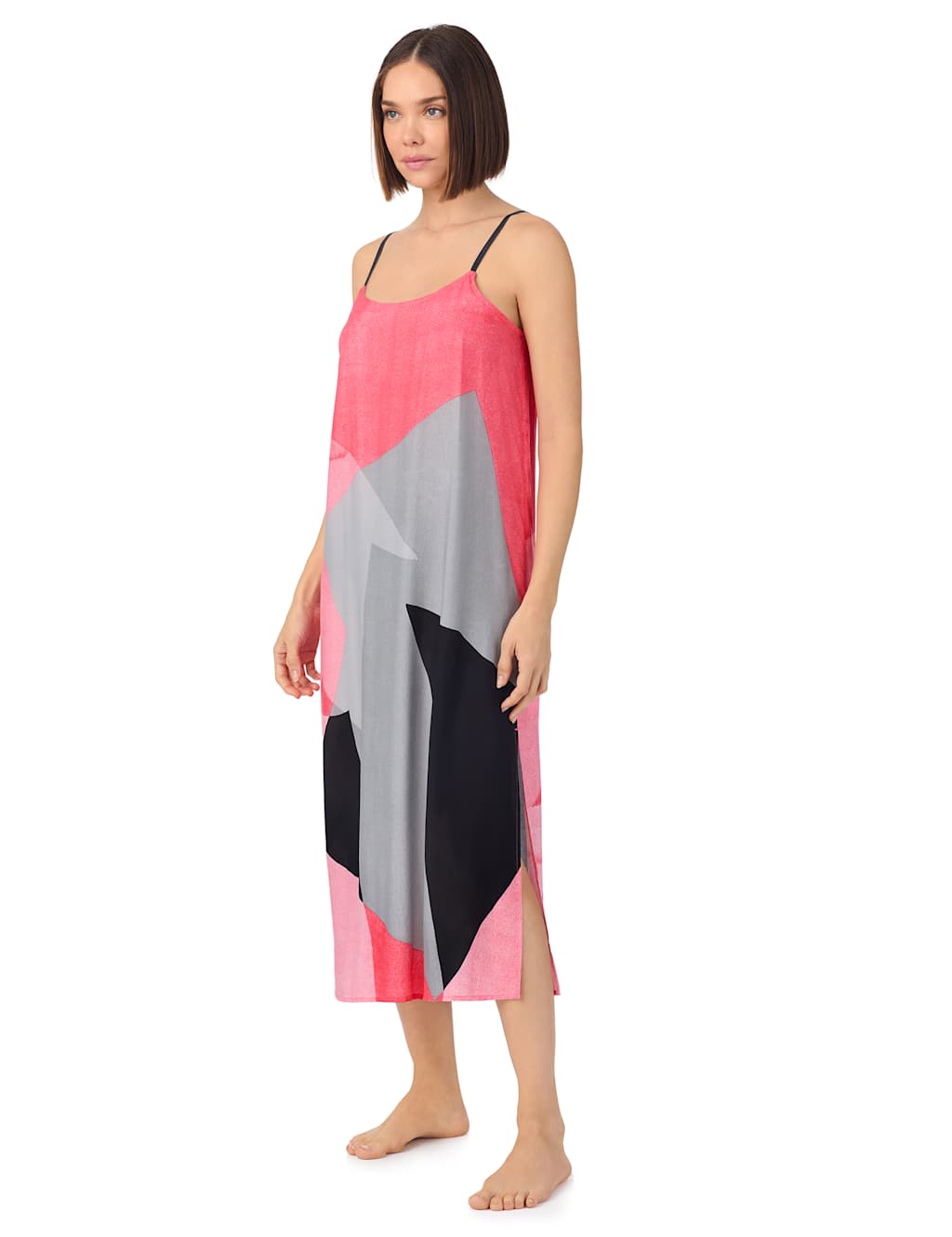 Strappy Geometric Chemise 3 of 4
