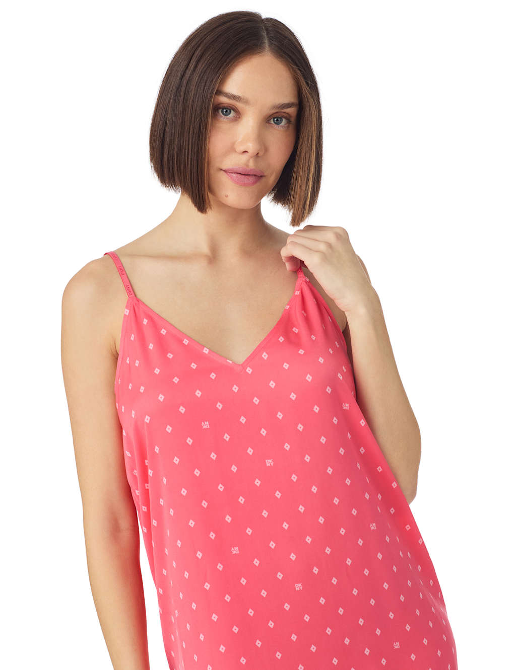 Satin Geometric Strappy Short Chemise 4 of 4