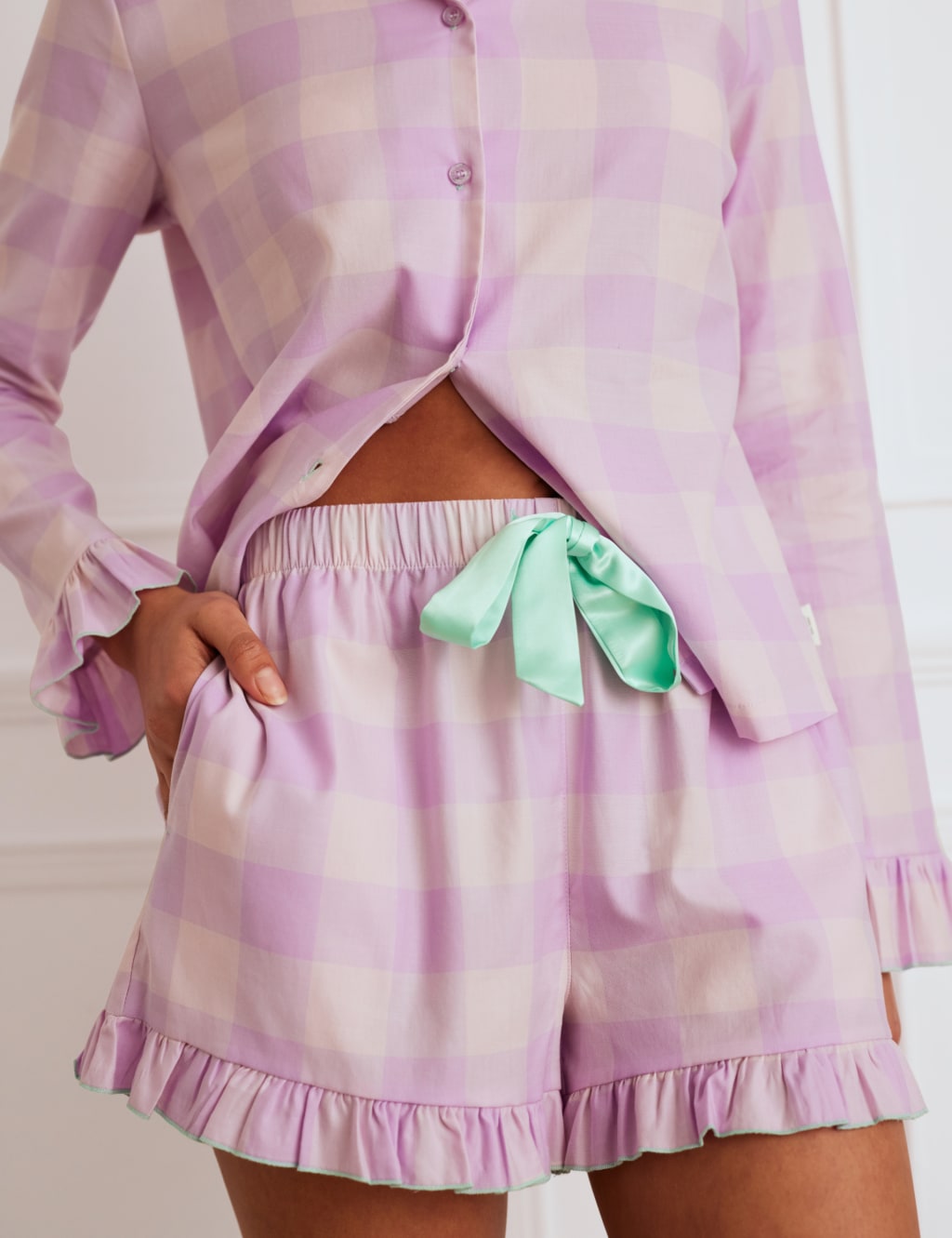 Pure Cotton Check Pyjama Set 2 of 5
