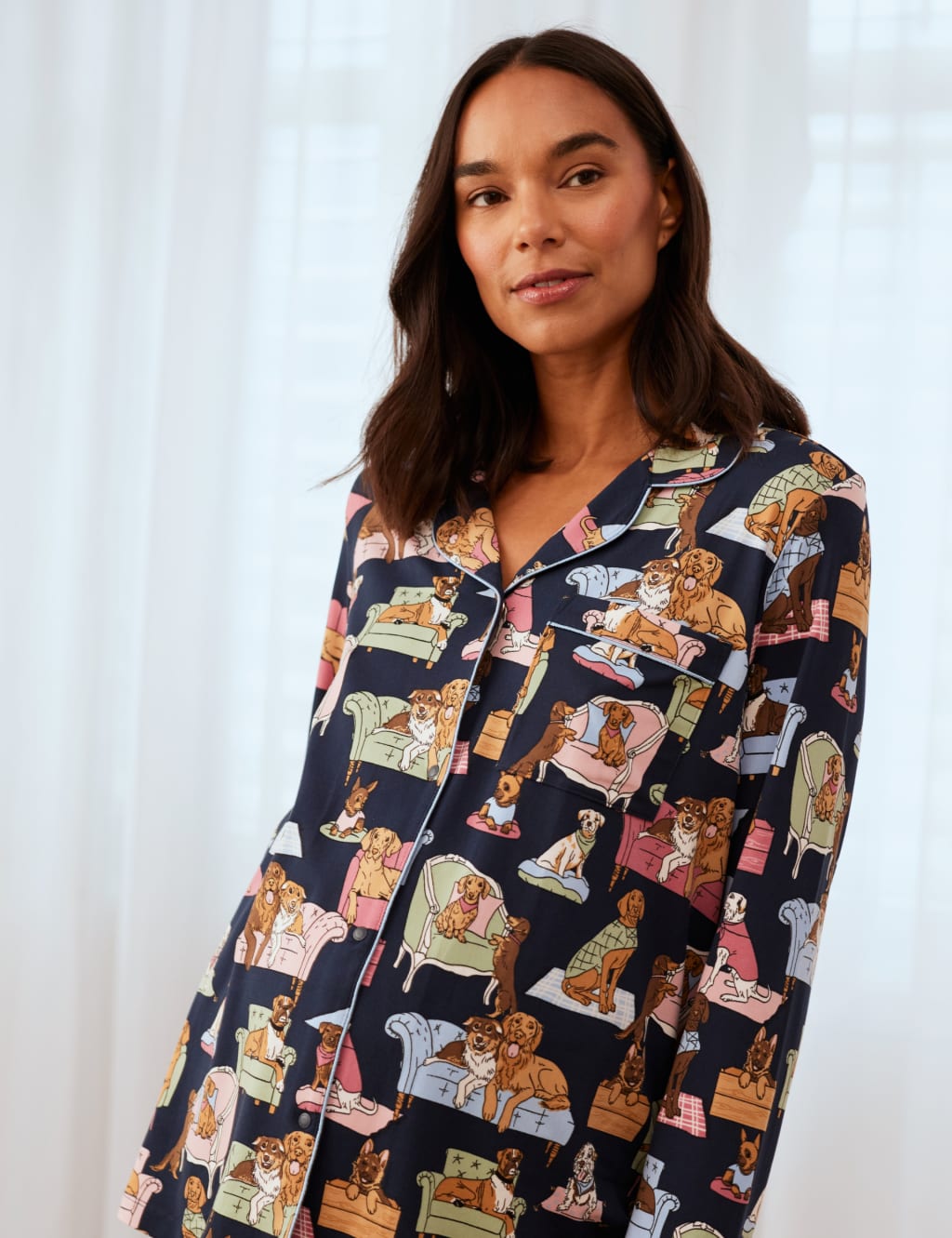 Maternity Dog Print Pyjama Set 3 of 5