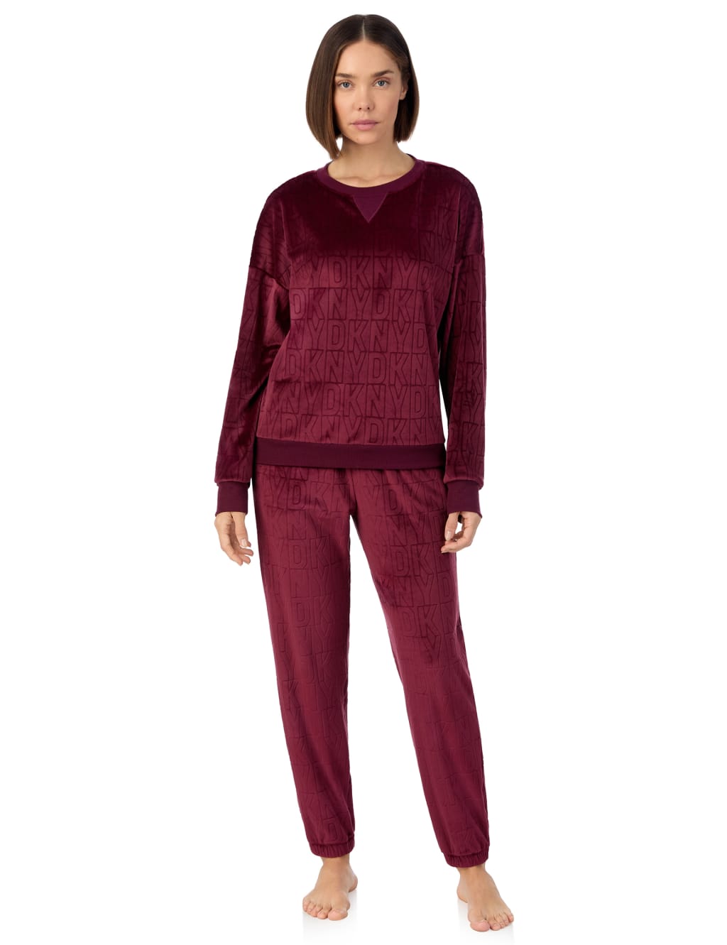 Velvet Slogan Pyjama Set DKNY M S