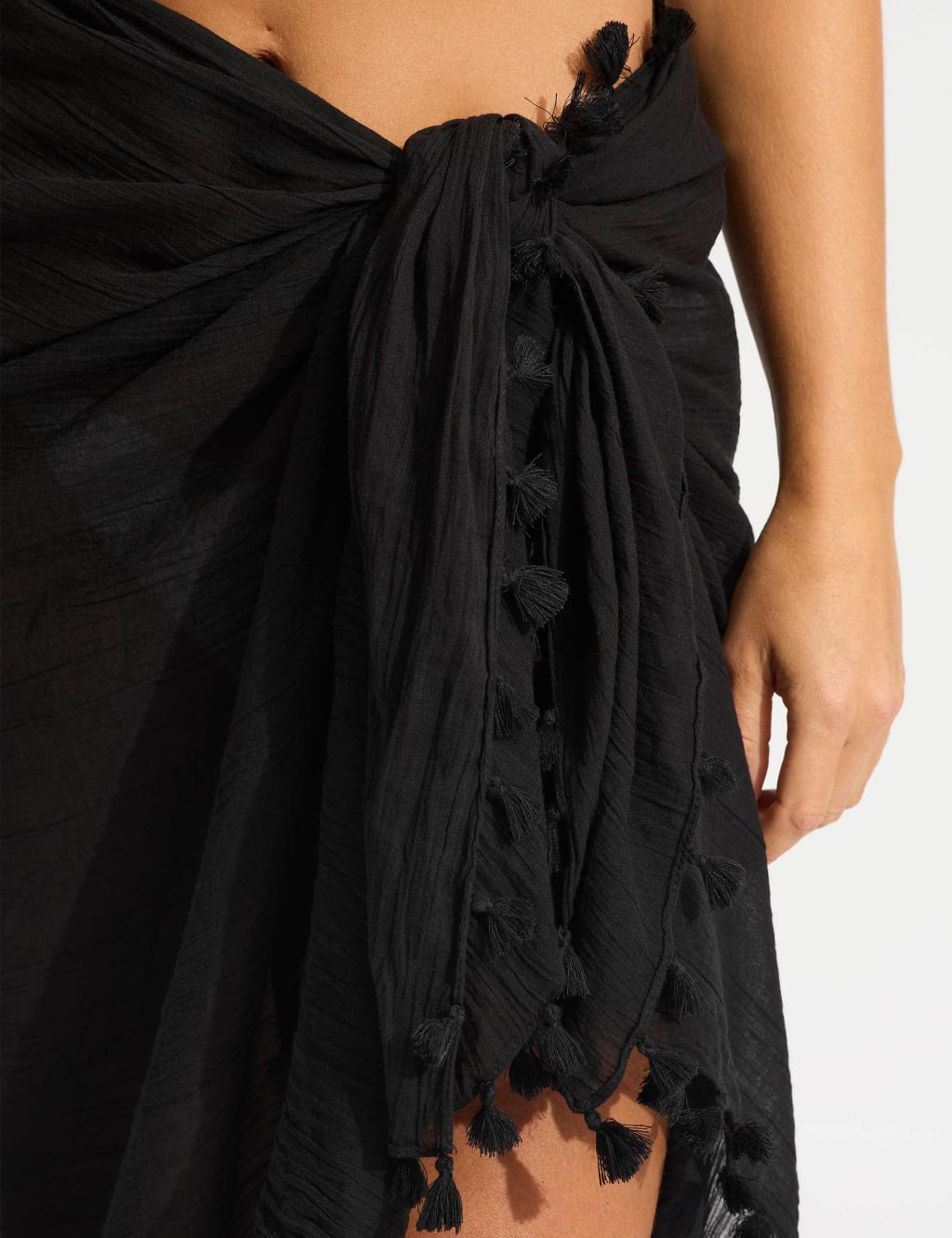 Pure Cotton Tassel Beach Cover Up Sarong 4 of 4