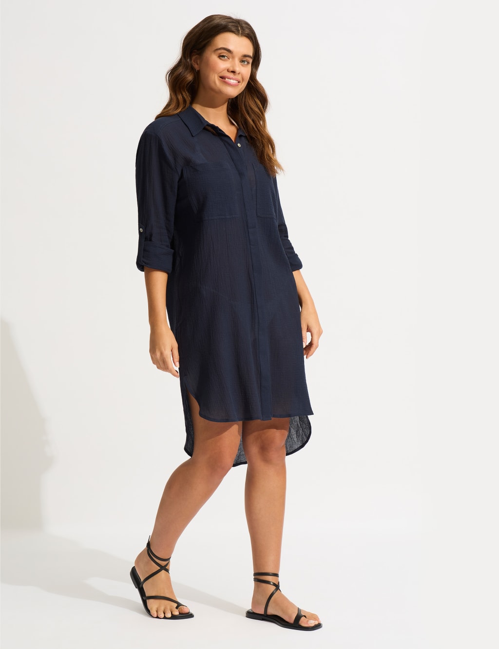 Pure Cotton Beach Cover Up Shirt 3 of 3