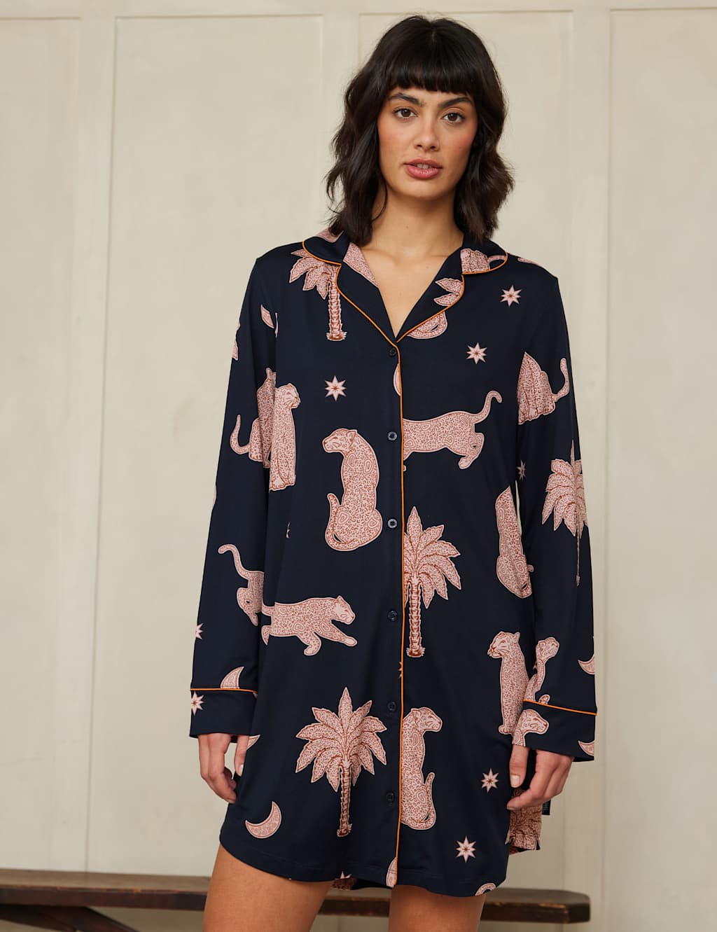 Leopard & Palm Print Nightshirt 2 of 4