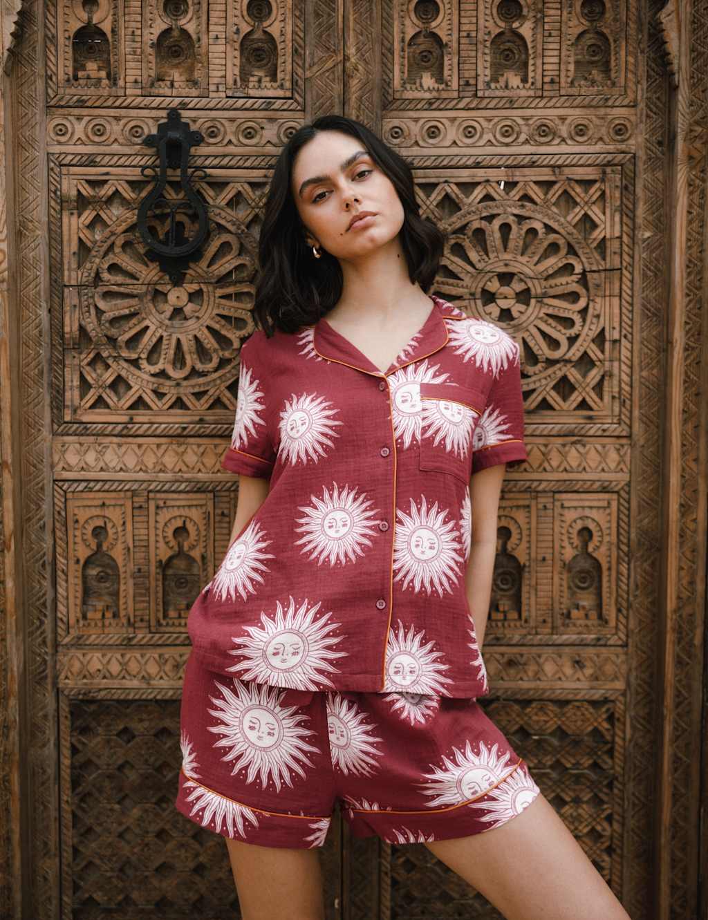 Pure Cotton Sun Print Shortie Set 2 of 8