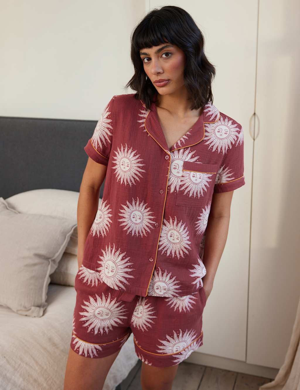 Pure Cotton Sun Print Shortie Set 7 of 8