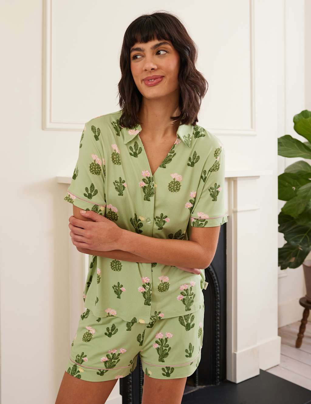 Cactus Print Shortie Set 5 of 5