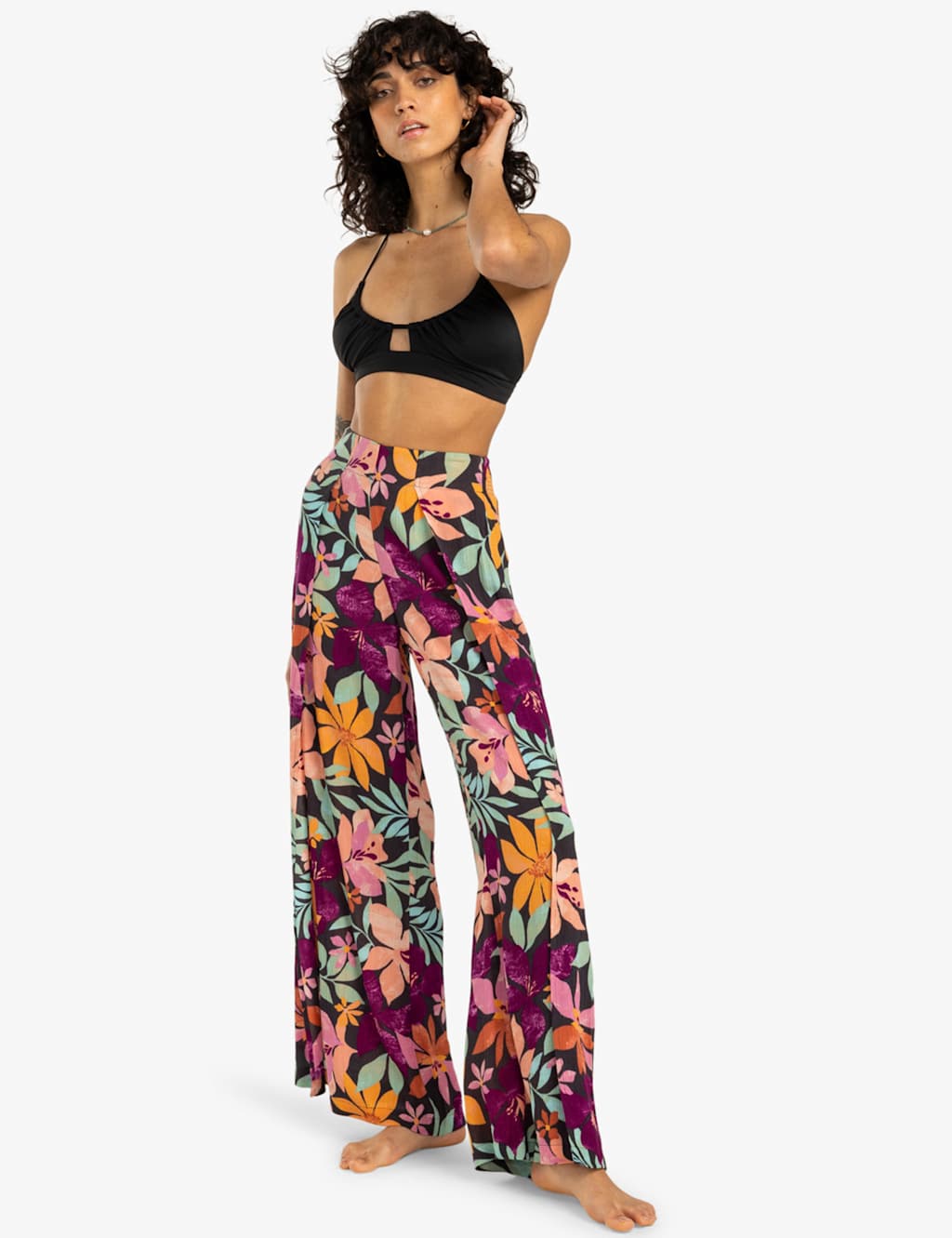 Split Spirit Floral Split Front Beach Trousers 4 of 4