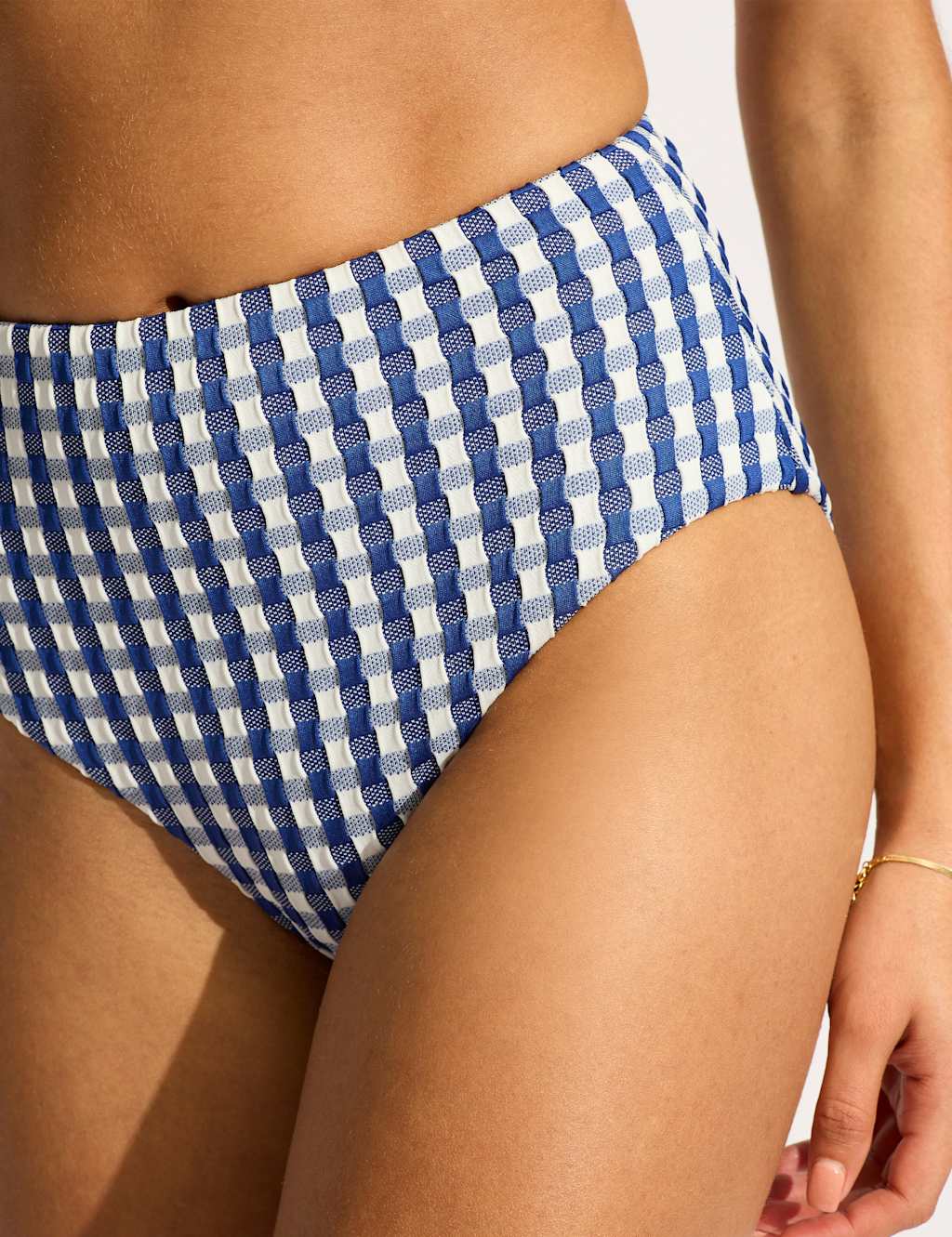 Gingham High Waisted Bikini Bottoms 2 of 6